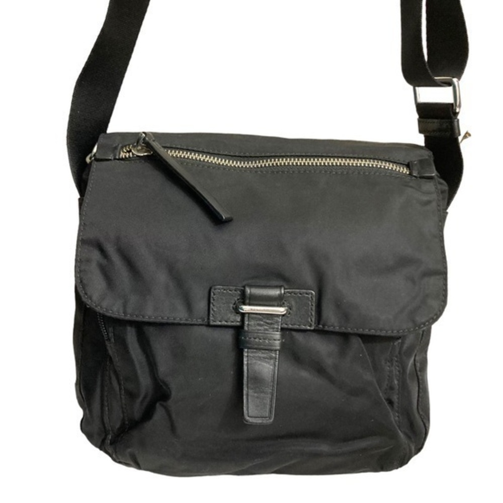 Tumi black nylon camera crossbody bag unisex